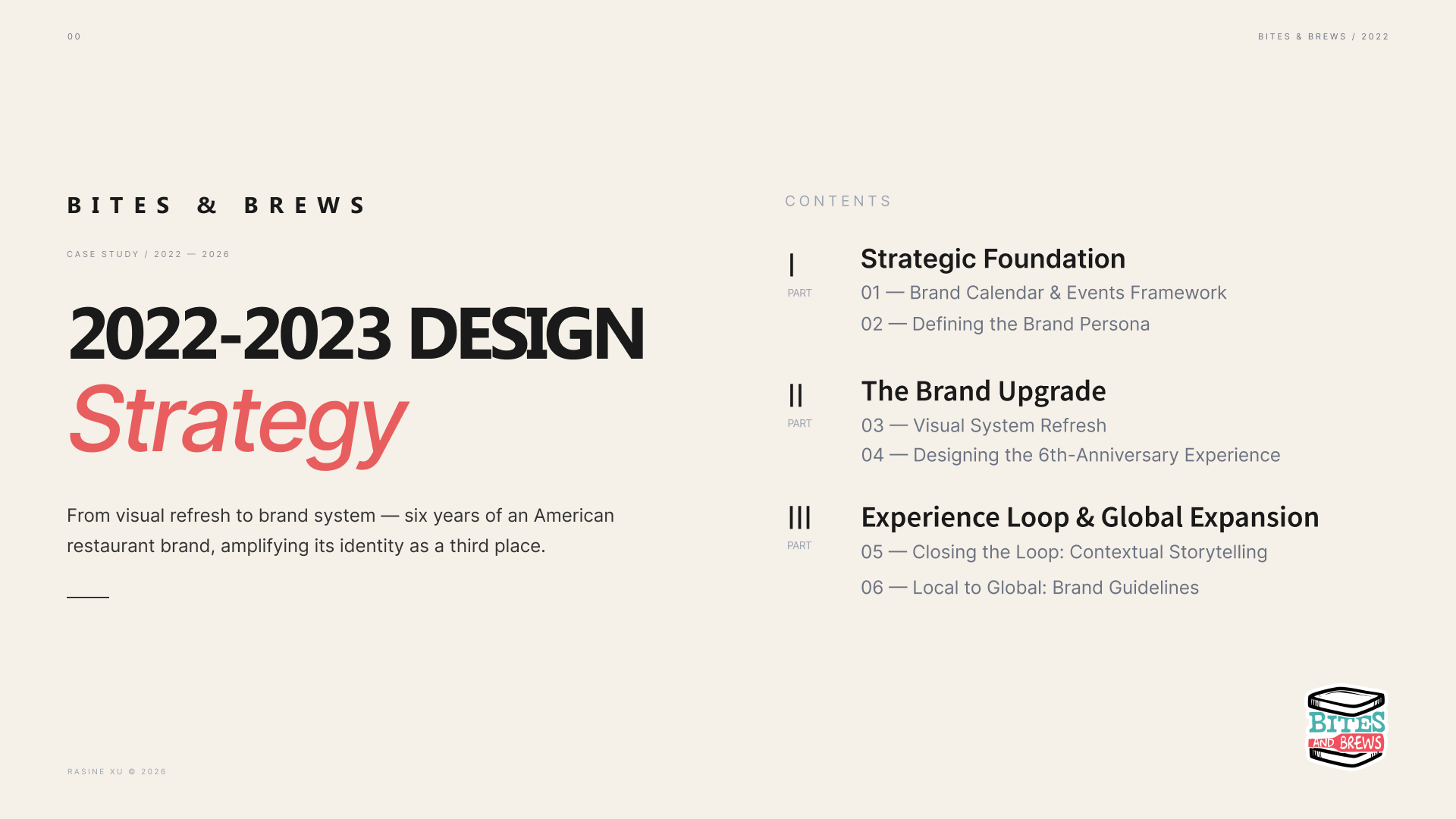 Bites & Brews design strategy — page 1